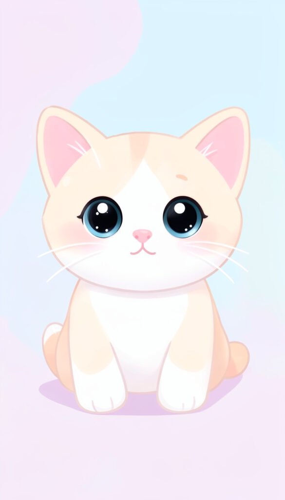 Gatitos kawaii minimalistas - fotos de perfil kawaii
