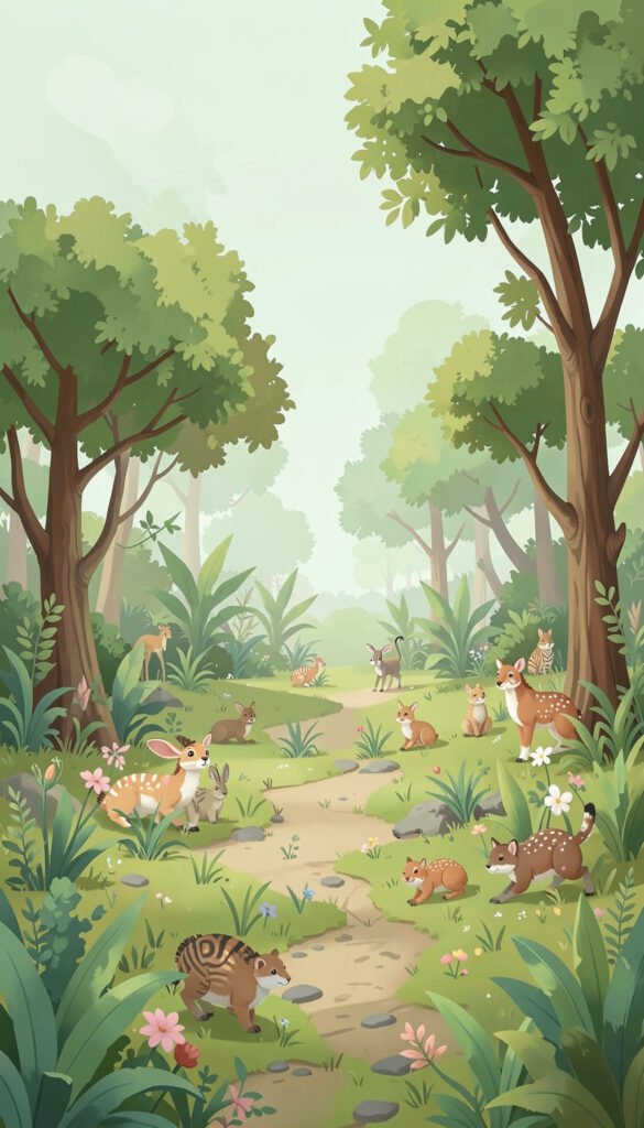 Ecosistema natural moderno - Portadas de biología con estilo