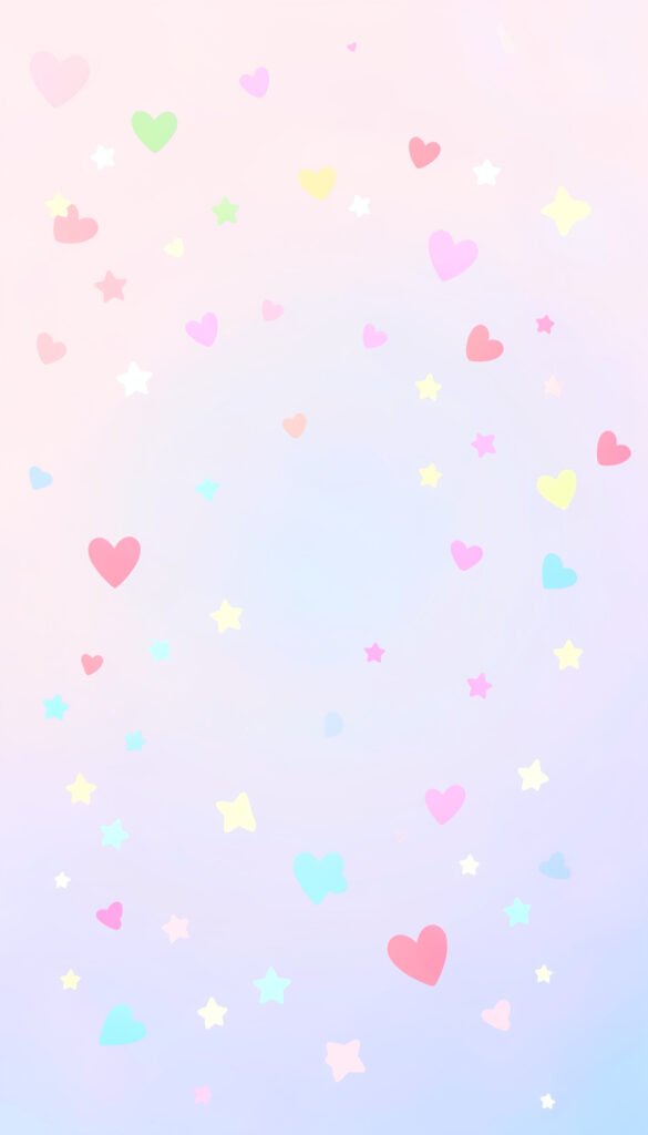 Corazones y Estrellas Pastel - fotos de perfil kawaii aesthetic