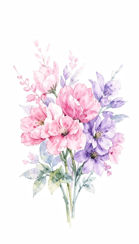 Flores en acuarela - fondos originales para Facebook