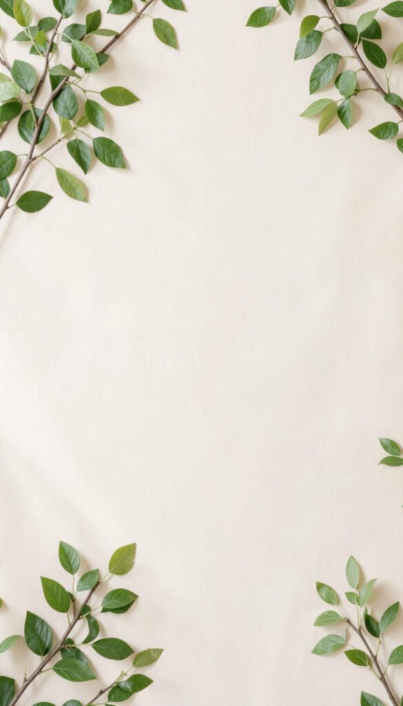 Ramas y hojas verdes - Portadas de biología aesthetic naturales