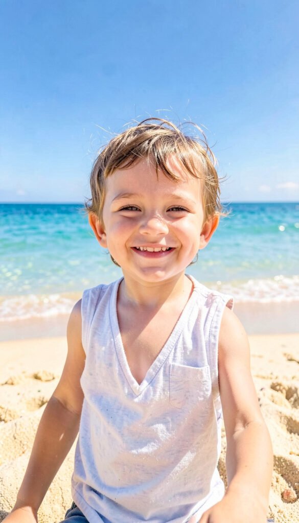 Día de playa - fotos de perfil para niños