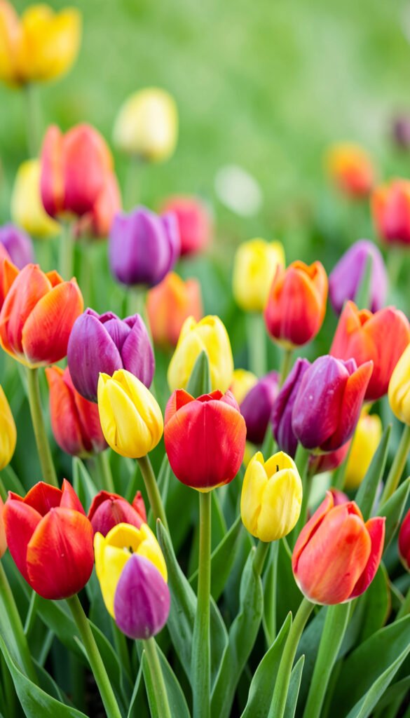 Tulipanes vibrantes - Fondos de flores aesthetic elegantes