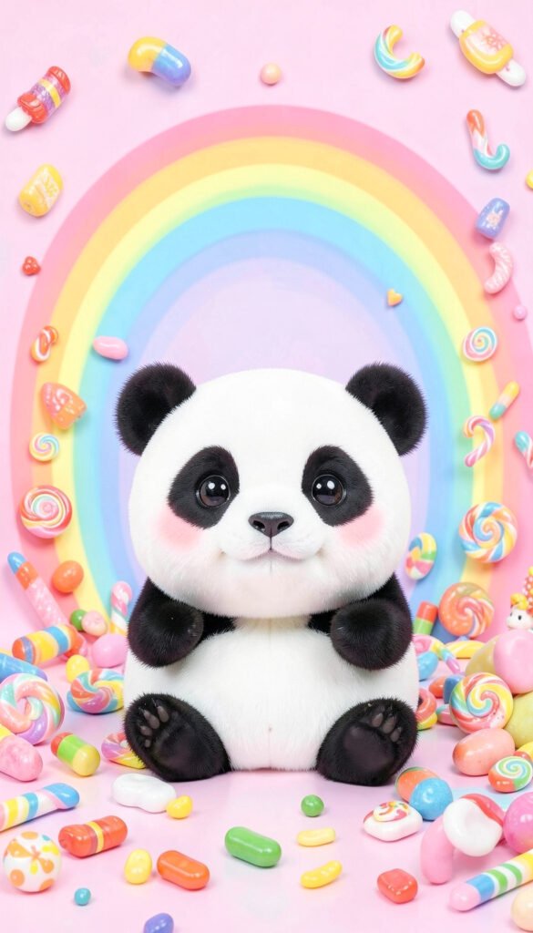 Panda Dulce y Colorido - fotos de perfil kawaii