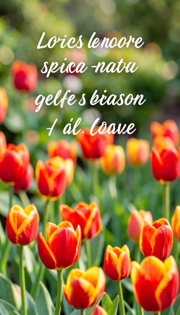 Tulipanes y frase de amor propio - Flores para perfil con frases