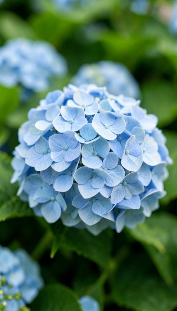 Hortensias azules en detalle - fotos de flores para perfil