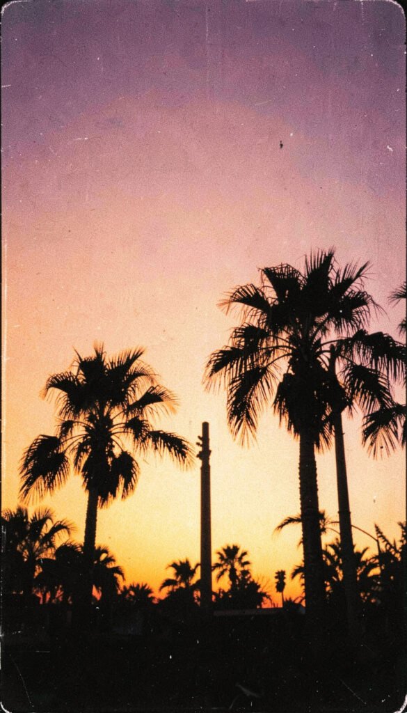 Atardecer Retro - fondos aesthetic WhatsApp