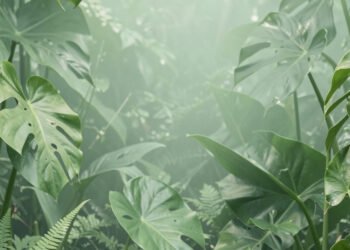 Selva tropical minimalista - Portadas de biología aesthetic naturales