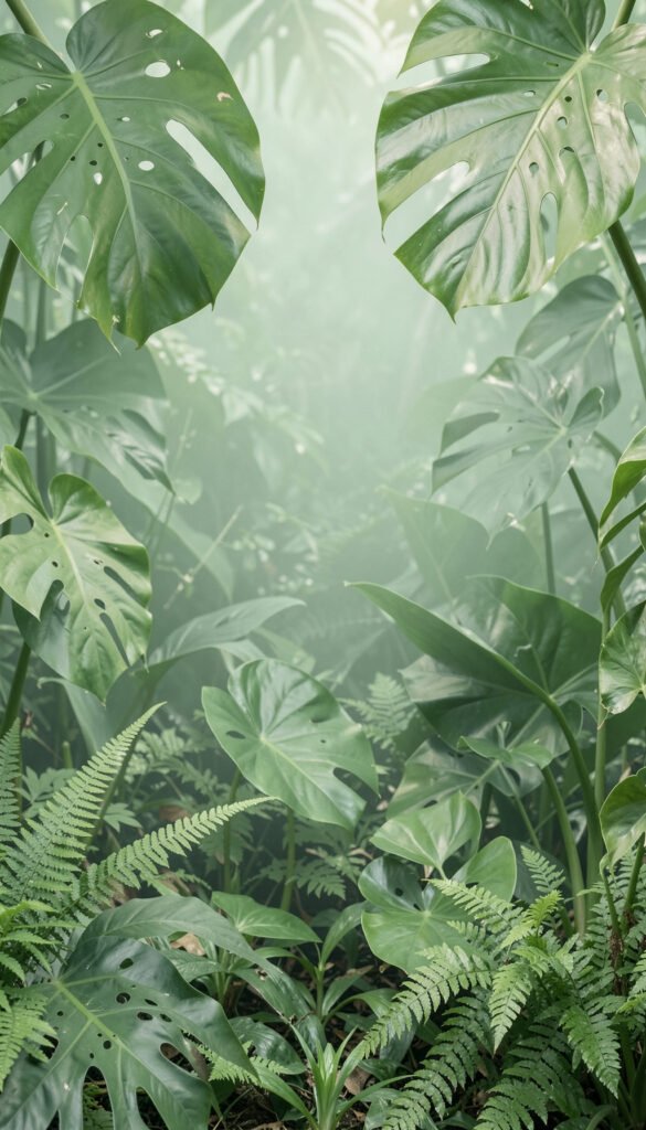 Selva tropical minimalista - Portadas de biología aesthetic naturales