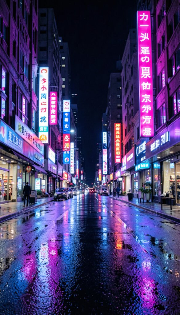 Neón urbano nocturno - Fotos aesthetic para perfil