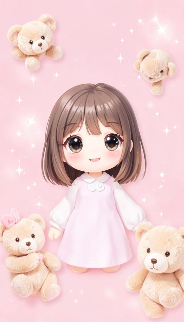 Rosa Pastel y Ositos - fotos de perfil kawaii chicas