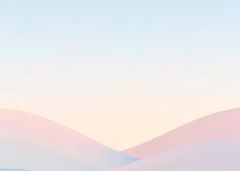 Paisaje minimalista en tonos pastel - fondos originales para Facebook
