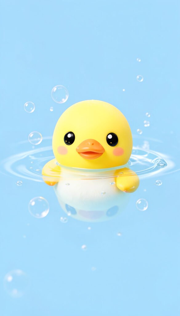 Patito en el Agua - Imágenes kawaii aesthetic tiernas para