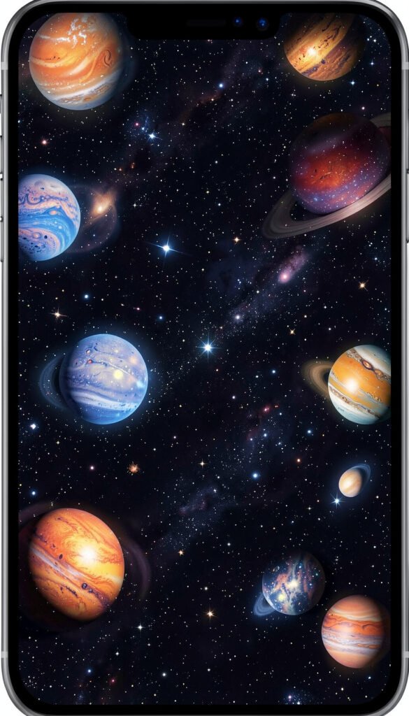 Planetas artísticos - Portadas de ciencias naturales creativas