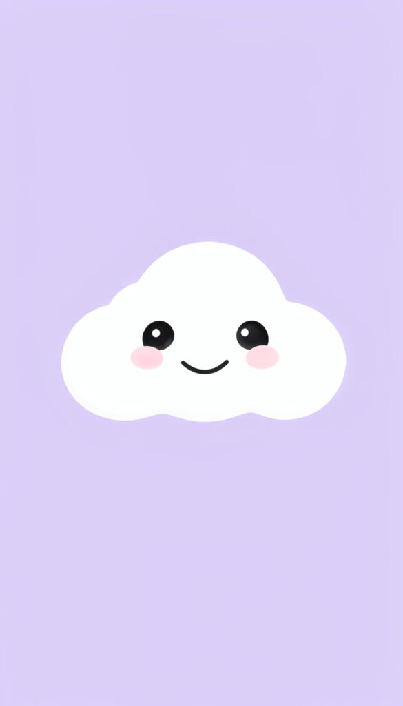 Nube Sonriente Minimal - fotos de perfil kawaii minimalistas
