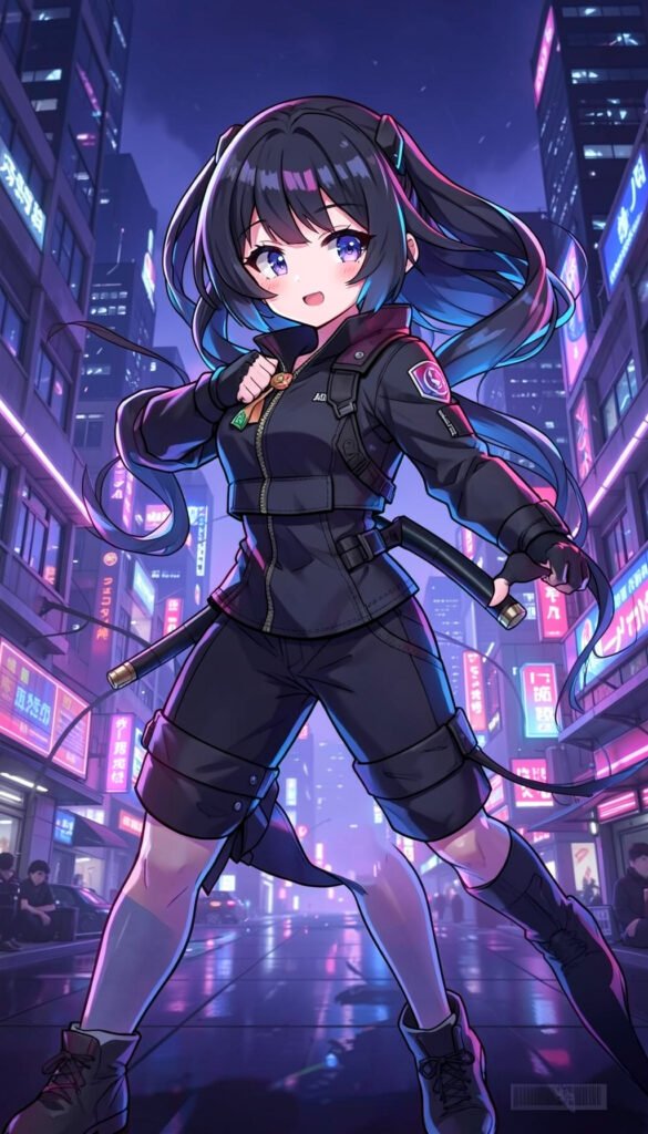 Chica ninja urbana - Fotos de perfil kawaii anime