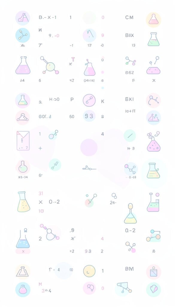 Elementos en Pastel - Portadas de química aesthetic minimalistas