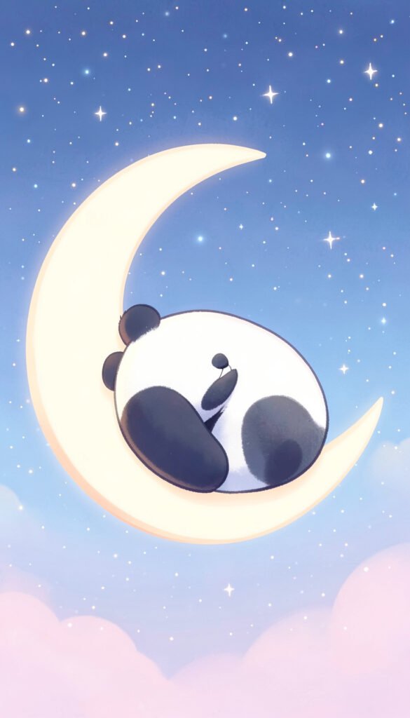 Panda dormilón - Imágenes kawaii aesthetic para perfil