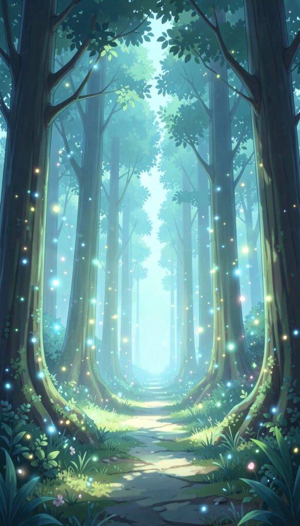 Bosque místico - Fondos anime aesthetic modernos y