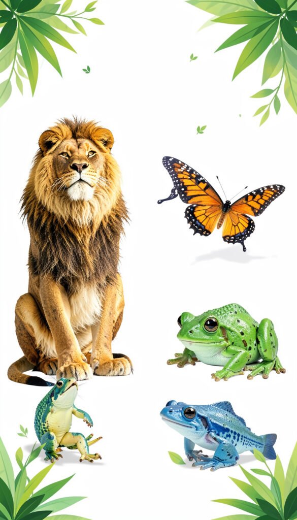 Animales del mundo - Carátulas de biología para colegio