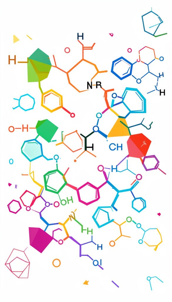 Elementos geométricos - Portadas de química con elementos
