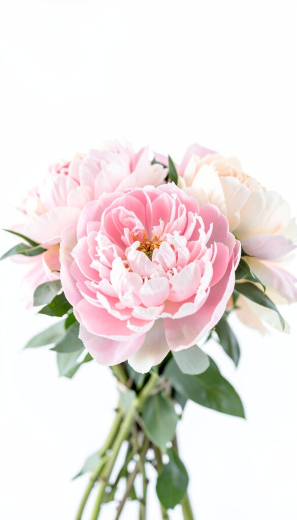 Ramo de peonías elegantes - Fondos de flores para móvil