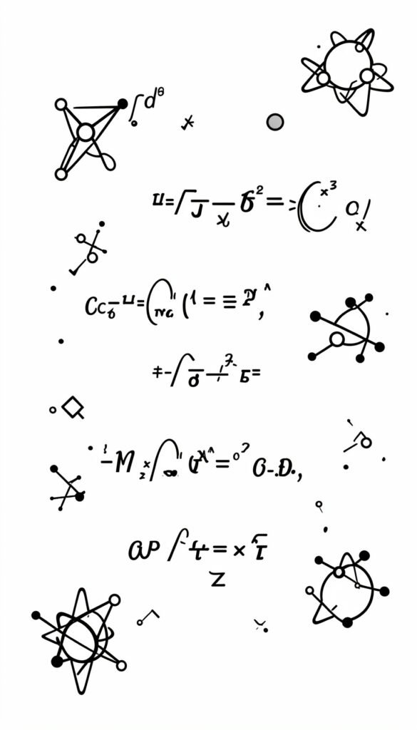 Minimalismo vectorial - Portadas de física con fórmulas