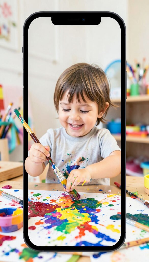 Colores y creatividad - fotos de perfil para niños