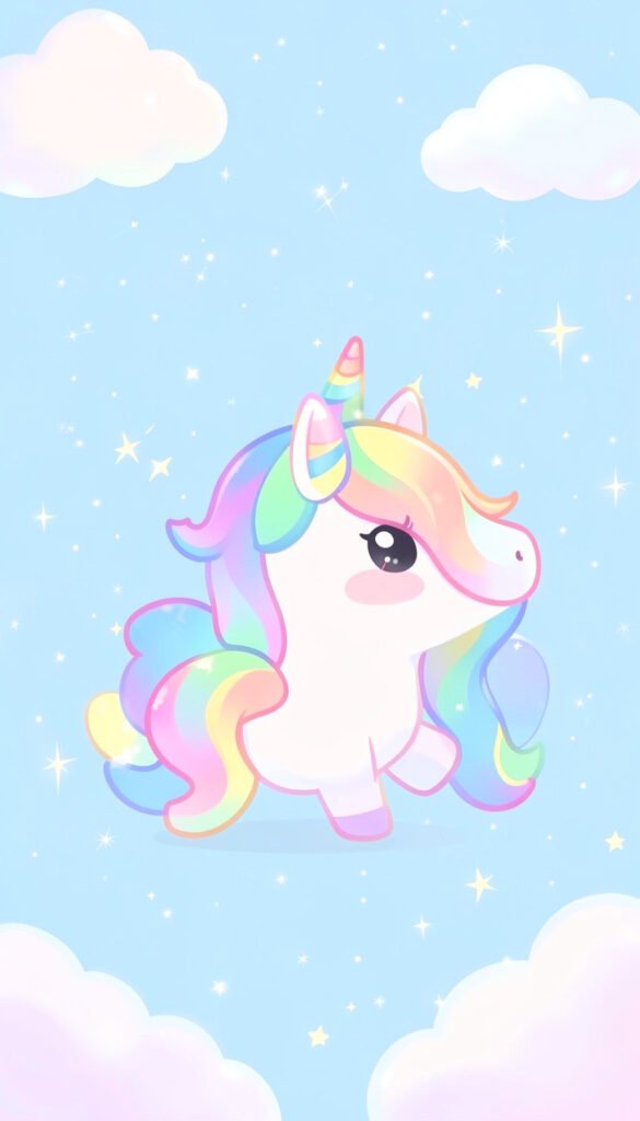 Unicornios Arcoíris Kawaii - fotos de perfil kawaii
