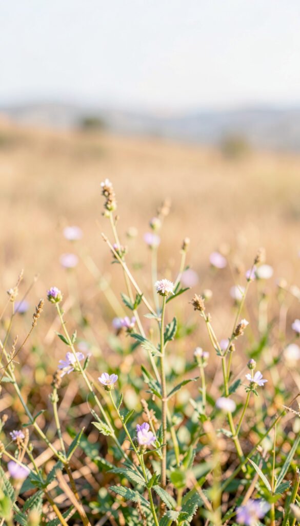 Flor silvestre en primer plano - Portadas de biología aesthetic naturales
