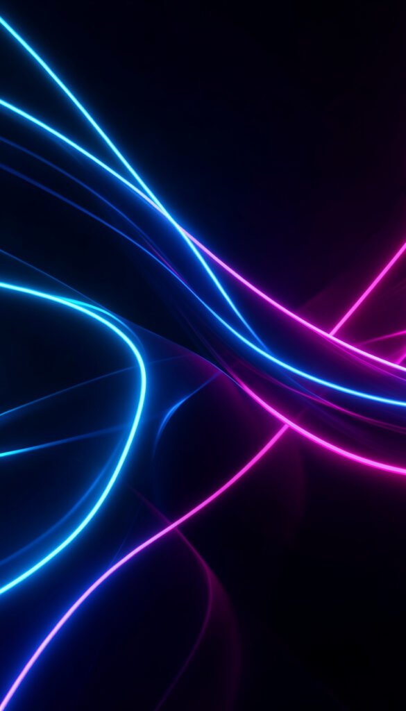 Ondas de neón futuristas - fondos originales para Facebook