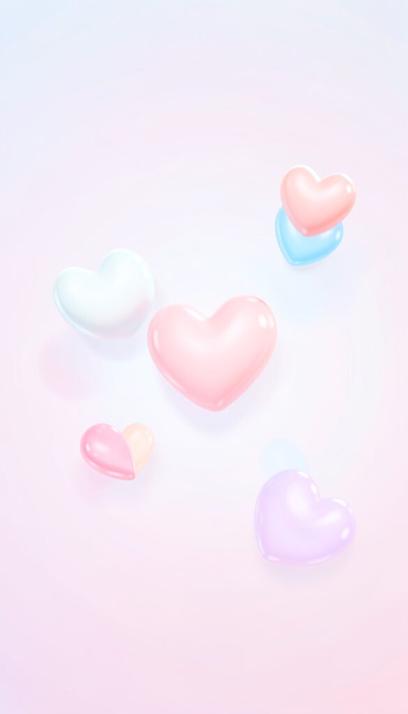 Corazones pastel - Imágenes kawaii aesthetic para perfil