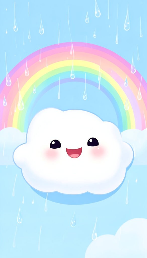Nube feliz arcoíris - Fotos de perfil kawaii aesthetic