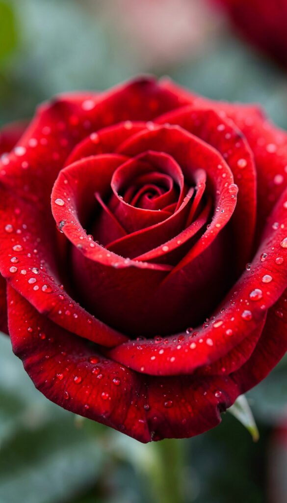 Rosa roja en detalle - flores macro alta resolución