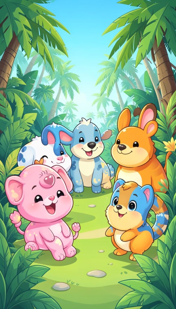 Animales divertidos - Fondos para niños coloridos y