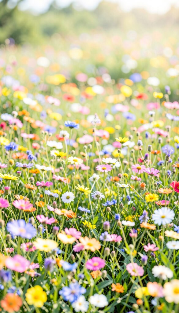 Flores silvestres multicolores - Fondos de flores naturales para
