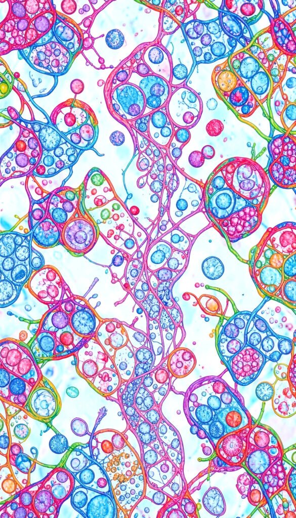 Patrones microscópicos - Portadas de biología creativas y