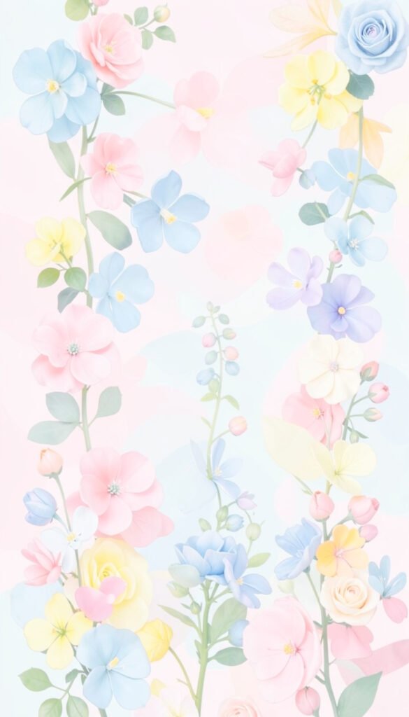 Flores delicadas pastel - Fotos de perfil kawaii aesthetic