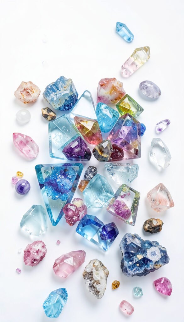 Cristales y minerales - Carátulas de química para Facebook