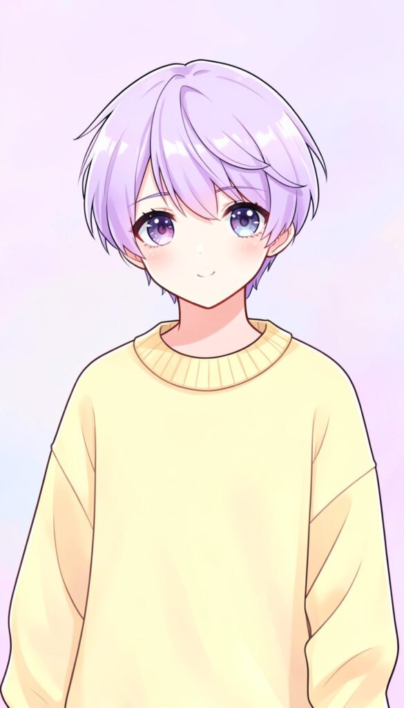 Chico kawaii con suéter oversized - Fotos de perfil kawaii aesthetic