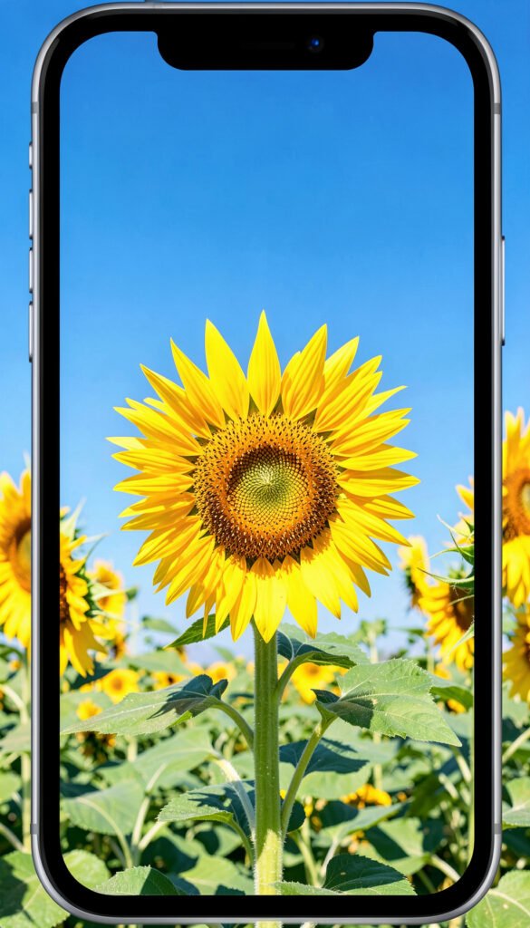 Girasol vibrante y alegre - imágenes de flores para perfil