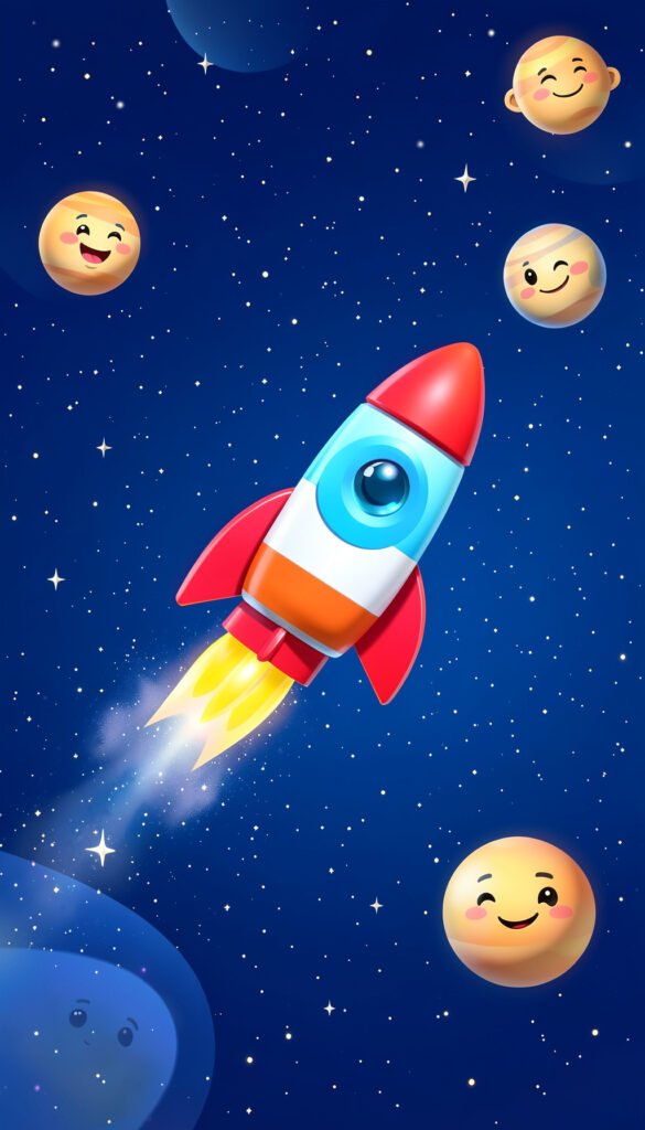 Espacio y Cohetes - imágenes lindas para niños