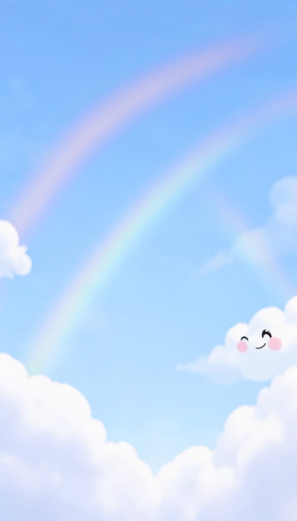 Nubes sonrientes - Imágenes kawaii aesthetic para perfil