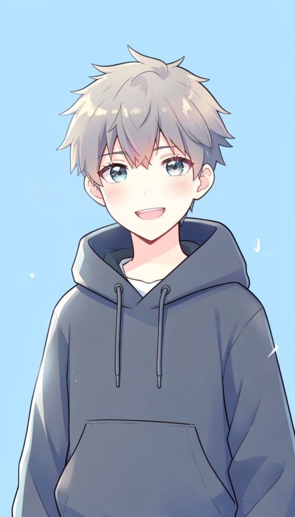 Chico anime sonriente - Fotos de perfil kawaii anime