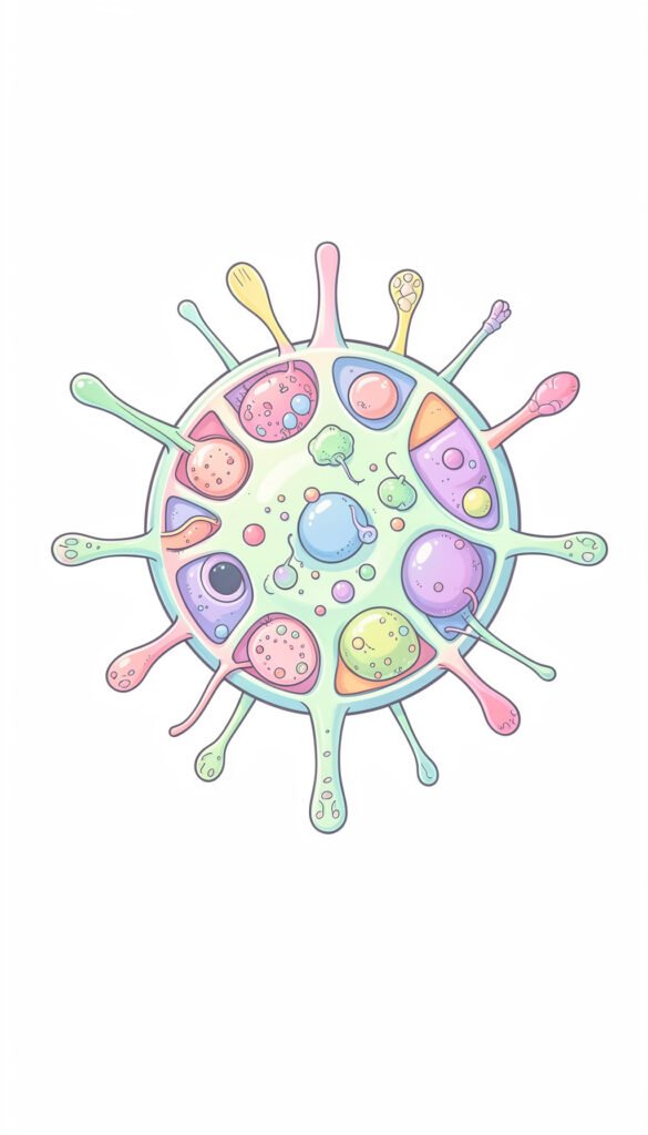 Biología celular creativa - Portadas de ciencias con dibujos