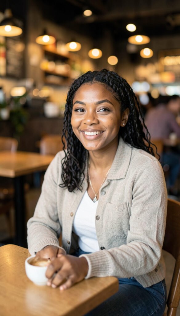 Retrato casual en cafetería - Fotos para TikTok de perfil