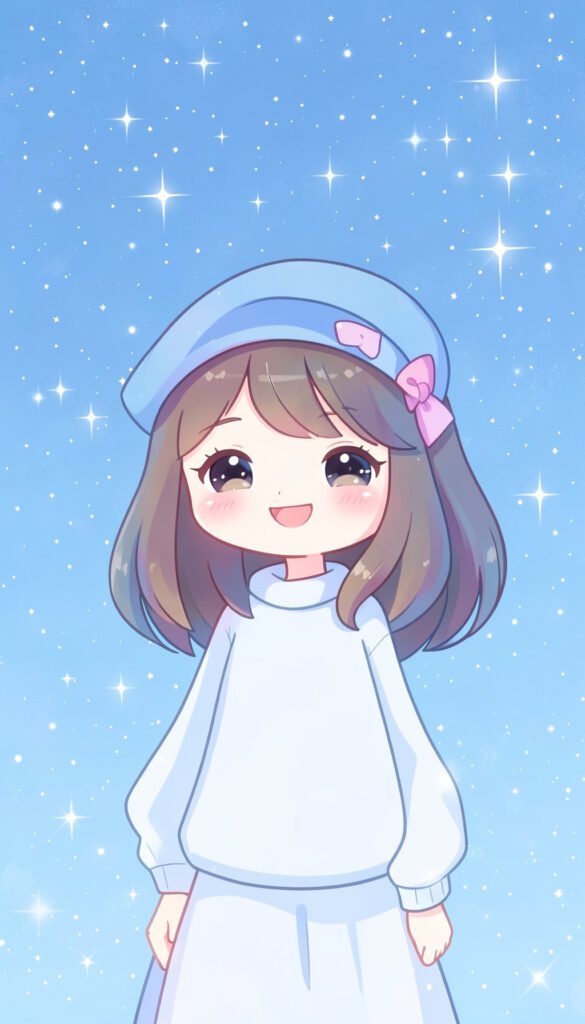 Estrellas y Chica Sonriente - fotos de perfil kawaii chicas