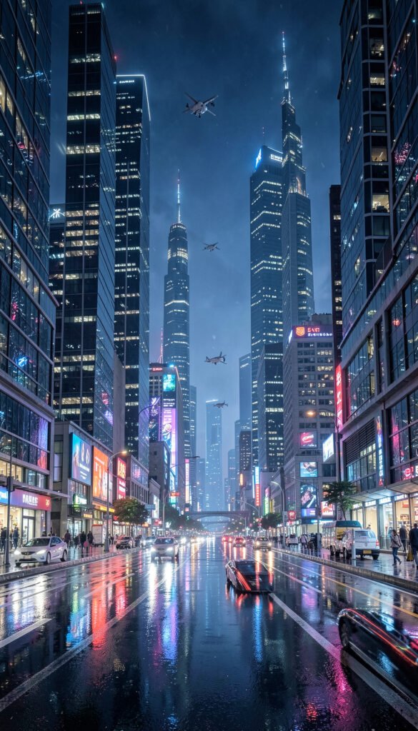 Ciudad futurista - Fondos para WhatsApp perfil originales