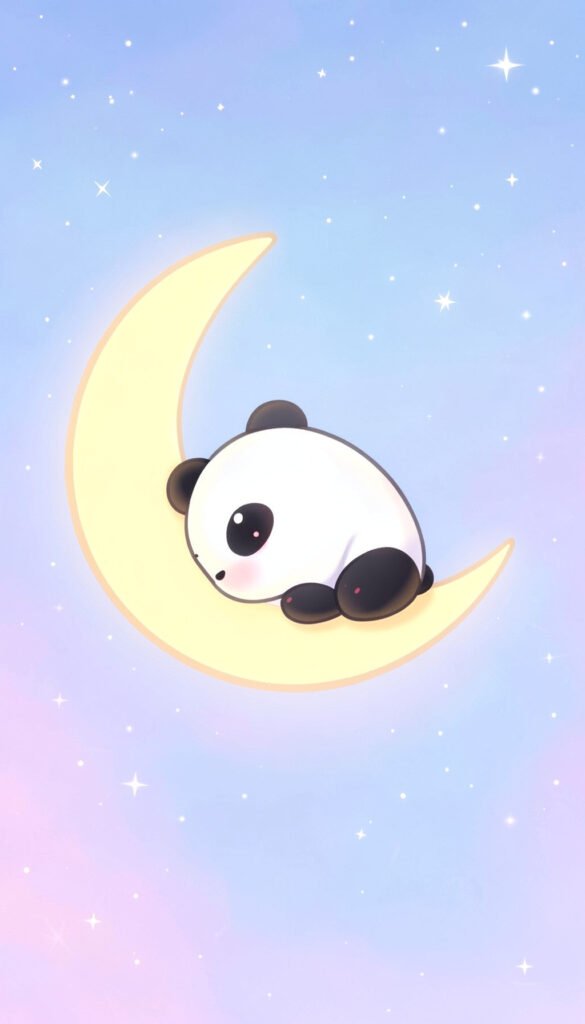 Panda dormilón - Imágenes kawaii aesthetic para perfil