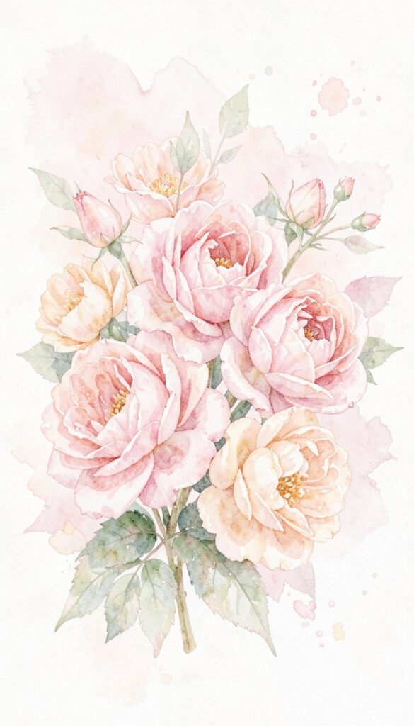 Flores y acuarelas - Fondos románticos para WhatsApp de